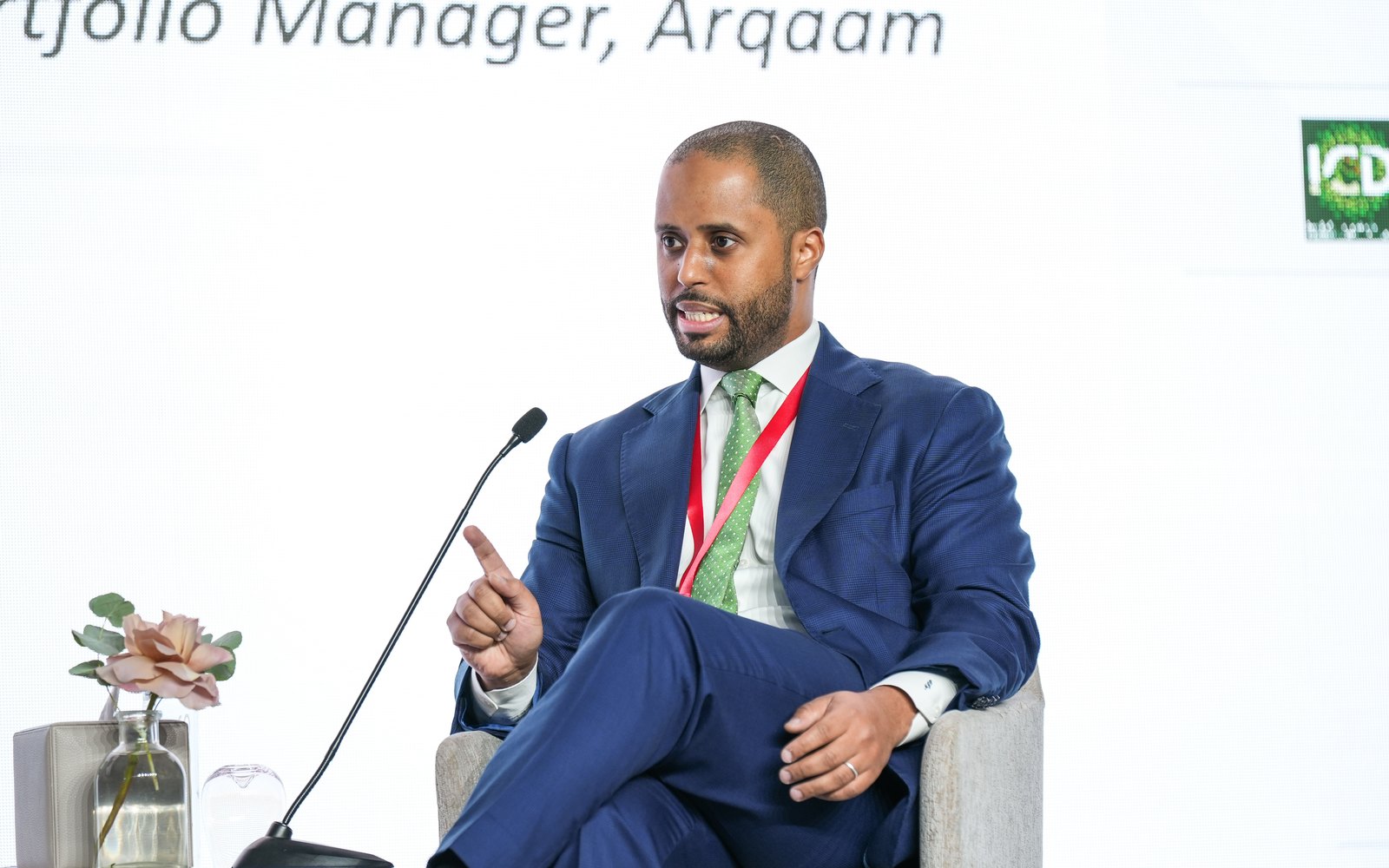 Mehdi speaking on an Islamic Finance News panel as a Portfolio Manager